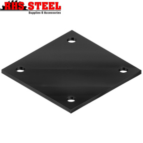 fence-post-base-plate-flange-heavy-duty-black