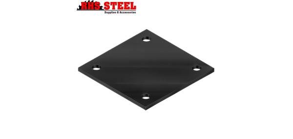 fence-post-base-plate-flange-heavy-duty-black