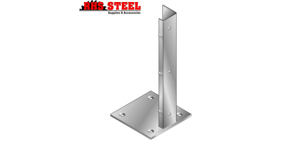 fence-post-flange-galvanised-base-offset